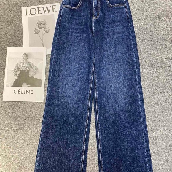 Blue Straight Leg Jeans